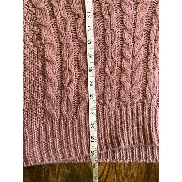 Oak & Trellis cable and loose knit v-neck sweater - Picture 7 of 8